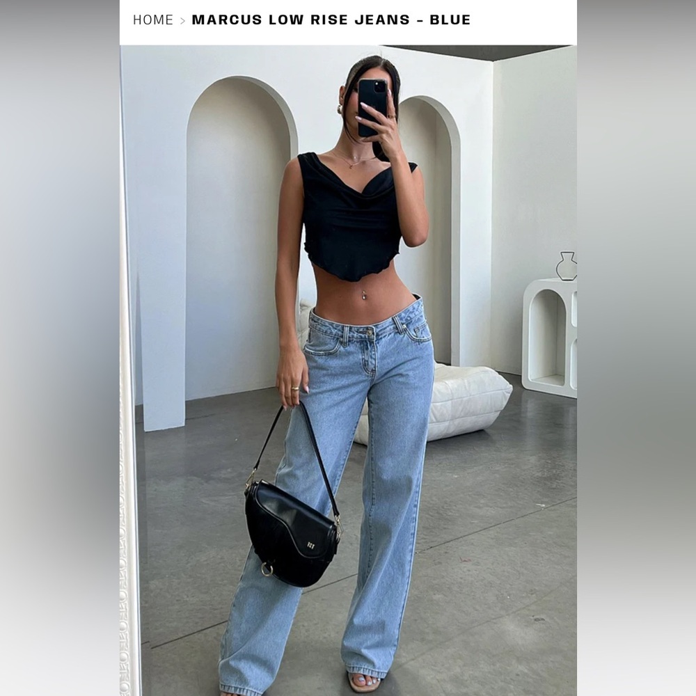 That’s So Fetch Marcus Low Rise Jeans - Blue